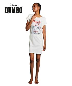 Camicia da notte donna a manica corta in jersey di cotone Disney Dumbo DYD3833 