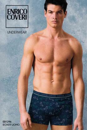 Boxer pour homme en coton extensible Enrico Coveri EB1296 