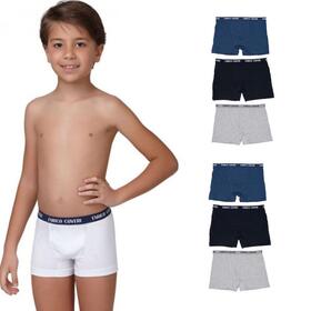 Boxer ragazzo in cotone elasticizzato Enrico Coveri EB4000 