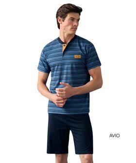 Pigiama uomo corto in jersey di cotone Enrico Coveri EP1236 