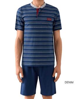 Pigiama uomo corto in jersey di cotone Enrico Coveri EP1236 