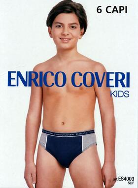 Slip ragazzo in cotone elasticizzato Enrico Coveri ES4003 