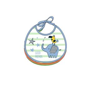 BAVETTA&nbsp;TONDA&nbsp;BAMBINO IN SPUGNA PLASTIFICATA CON LACCI 18x18 ELLEPI AD9558 