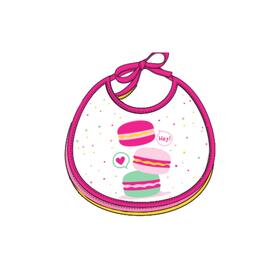 BAVETTA&nbsp;TONDA&nbsp;BAMBINA IN SPUGNA PLASTIFICATA CON LACCI 18x18 ELLEPI AD9561 