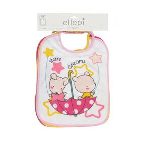 Bavetta da bambina in spugna con elastico 27x35 Ellepi AD9760 