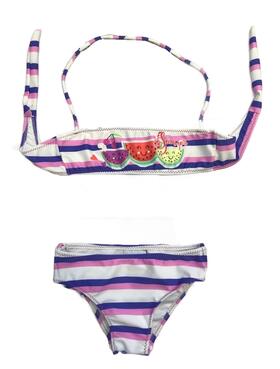 TWO-PIECE SWIMSUIT FOR GIRLS WITH STRIPED PATTERN 3-7 YEARS F115 FIORENZA AMADORI 