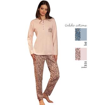Pigiama donna in jersey di cotone caldo Sielei Faroe FA15 