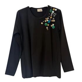 MAGLIA DONNA PAILLETTES MANICA LUNGA FLORA FB2708
&nbsp; 