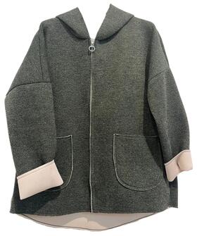 GIACCA DONNA FULL ZIP CON CAPPUCCIO FLORA FL2011 