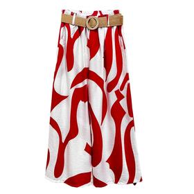 WOMEN&#39;S PALAZZO TROUSERS WITH BELT FLORA FL3014 
