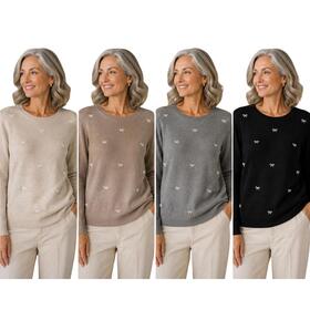 Maglioncino girocollo donna fiocchi Flora 79674 