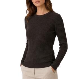 Maglia girocollo donna a costine Flora fl6007 