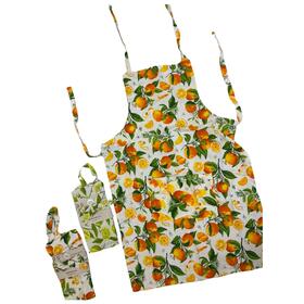 KITCHEN APRON WITH SWEET HOME FRUIT BIBS 