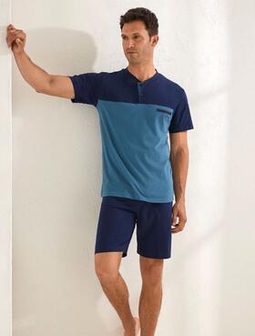 Men&#39;s short cotton jersey pajamas Il Granchio GP1123 