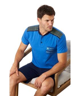 Pigiama uomo corto in jersey di cotone Il Granchio GP1158 