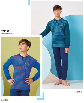 Pigiama da ragazzo in jersey di cotone Il Granchietto GP4151 