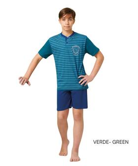 Il Granchietto GP4155 boys' short cotton jersey pajamas 