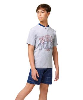 Pigiama corto da ragazzo in jersey di cotone Il Granchietto GP4156 