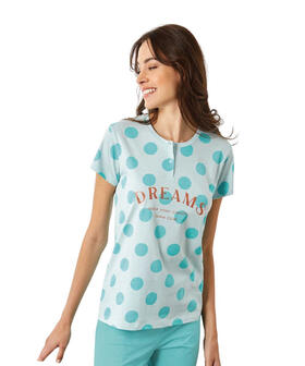 Pigiama donna a manica corta in jersey di cotone Il Granchio Lady GP5133 