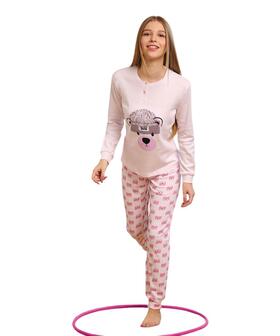 Pigiama da ragazza in CALDO cotone Il Granchietto GP7116 