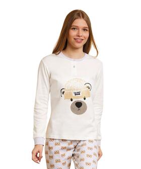 Pigiama da ragazza in CALDO cotone Il Granchietto GP7116 