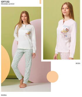 Pigiama da ragazza in jersey di cotone Il Granchietto GP7132 