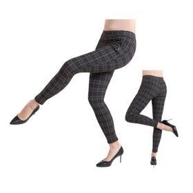 LEGGINGS DONNA FELPATO QUADRETTATO GLADYS PD1928 