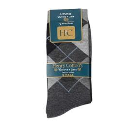 Calzino lungo uomo lana e viscosa Henry Cotton's HV113 (3 paia)
&nbsp; 