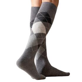 Calza da uomo lunga in cashmere e lana Henry Cotton&#39;s HC36714 rombi 