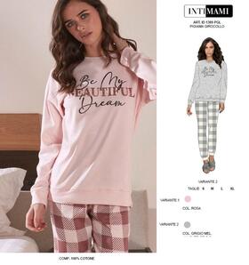 Intimami ID1389 Women&#39;s Warm Cotton Jersey Pajamas 