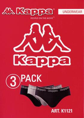 Kappa K1121 bielastic cotton briefs (tri-pack) 