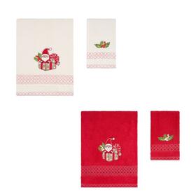 LOT DE 2 SERVIETTES DE NOËL EN ÉPONGE VIGI KAROL 