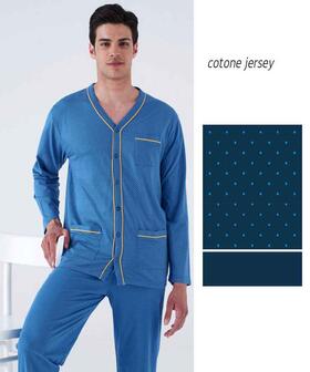 Pyjama homme avec veste en coton Karelpiu&#39; KC8229 