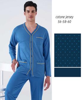 Pyjama homme en coton ouvert KC8230 CALIBRATE de Karelpiu 