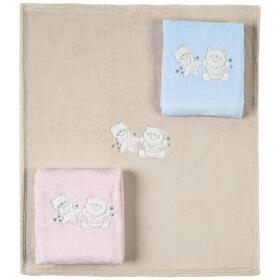 KCM050BR BRUCO BRUCO EMBROIDERED FLEECE BABY BLANKET 