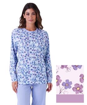 Pigiama donna aperto in jersey di cotone Karelpiu' KE0013 