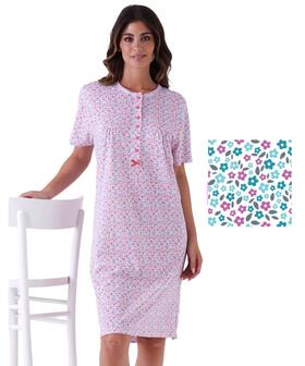 Camicia da notte donna a manica corta Karelpiu' KE0033 