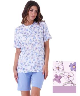 Pigiama donna calibrato a manica corta in jersey cotone Karelpiu' KE0053 