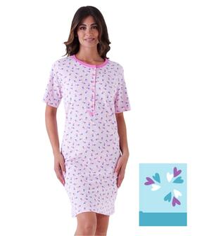 Camicia da notte donna a manica corta Karelpiu' KE0107 