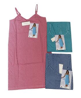 Camicia da notte donna a spalla stretta fantasia Karelpiu' KE0334 
