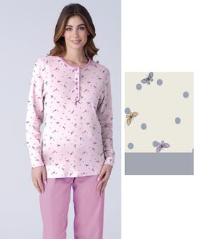 Pigiama donna in jersey di cotone caldo Karelpiu&#39; KF9032 