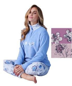 Pigiama donna in caldo pile coral Karelpiu&#39; KF9200 