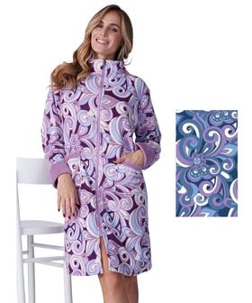 Vestaglia donna con zip in caldo pile coral Karelpiu&#39; KF9226 