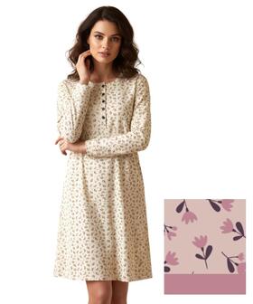 Camicia da notte donna calibrata in jersey di cotone caldo Karelpiu' KI1016 