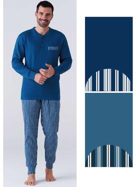 Karelpiu&#39; KY7125 Warm Cotton Jersey Men&#39;s Pyjamas 