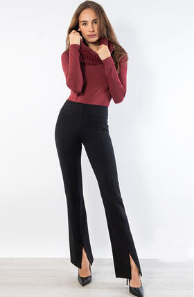 LEGGINGS DONNA VISCOSA CON SPACCO SI&egrave;LEI LG08 