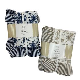 TOVAGLIA DA CUCINA IN COTONE CON BALZA MAISON SOPHIE LIONE - 6 POSTI 