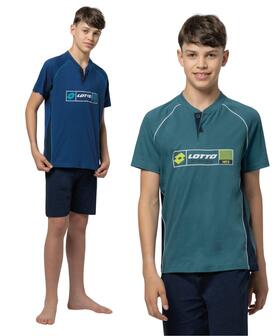 Lotto LP4229 Boys' Short Cotton Jersey Pajamas 