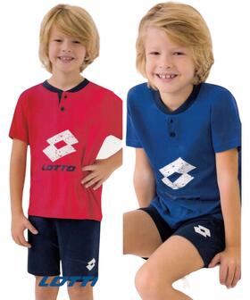 Pigiama corto da bambino in jersey di cotone Lotto LP7023 