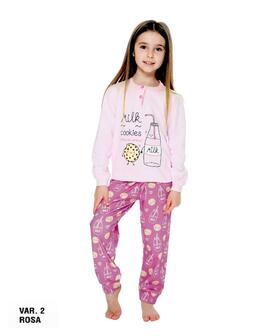 Pigiama da bambina in CALDO cotone Martellina M2006 